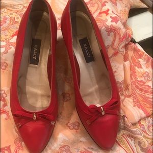 Bally Red Wedge Pump